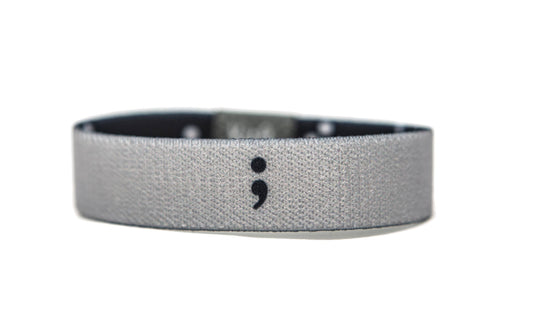 Semicolon ; Recovery Awareness Stretchy Bracelet