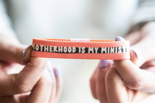 Motherhood is My Ministry Stretchy Bracelet